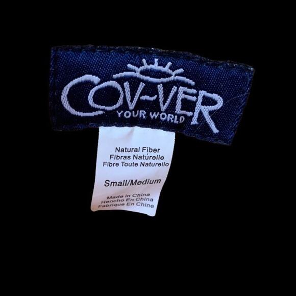 Cov-Ver World natural straw hat Unisex Size Small Medium Turquoise wooden beads - Picture 4 of 5